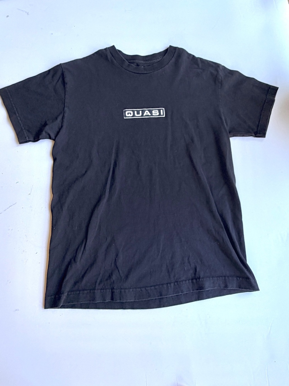 Quasi Tee Mini Bar Logo Short Sleeve Cotton Mens Size Medium
